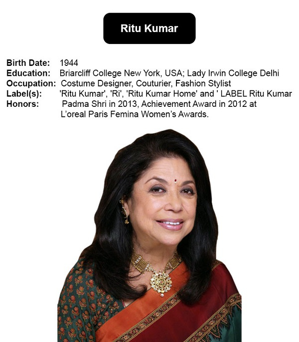 Ritu Kumar: The First Female Fashion Designer of India