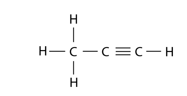 Write the structural formula of propyne - Tutorix