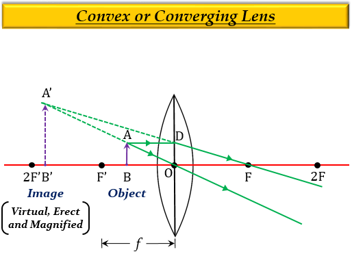 A lens can form a magnified erect image as well as - Tutorix