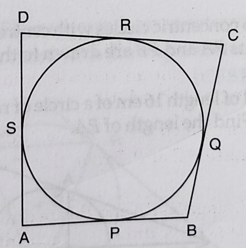 In The Figure A Circle Touches All The Four Sides Tutorix 7447