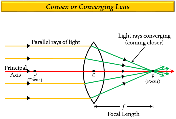 Which type of lens is a a converging lens and whic - Tutorix